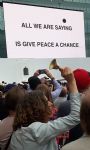 Yoko rings Bells For Peace in Manchester 